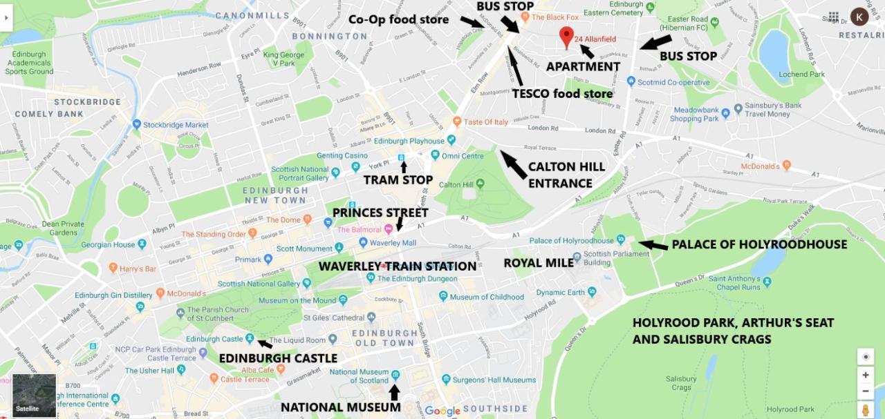 Ideal Central Edinburgh Location With Free On-Site Private Parking Екстер'єр фото